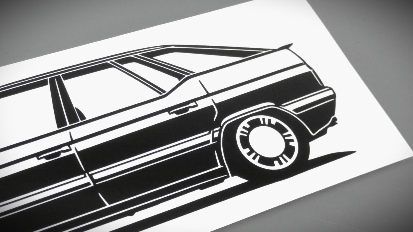 Citroen XM Y4 Italia Felge Aufkleber Sticker Silhouette Detailansicht Heck