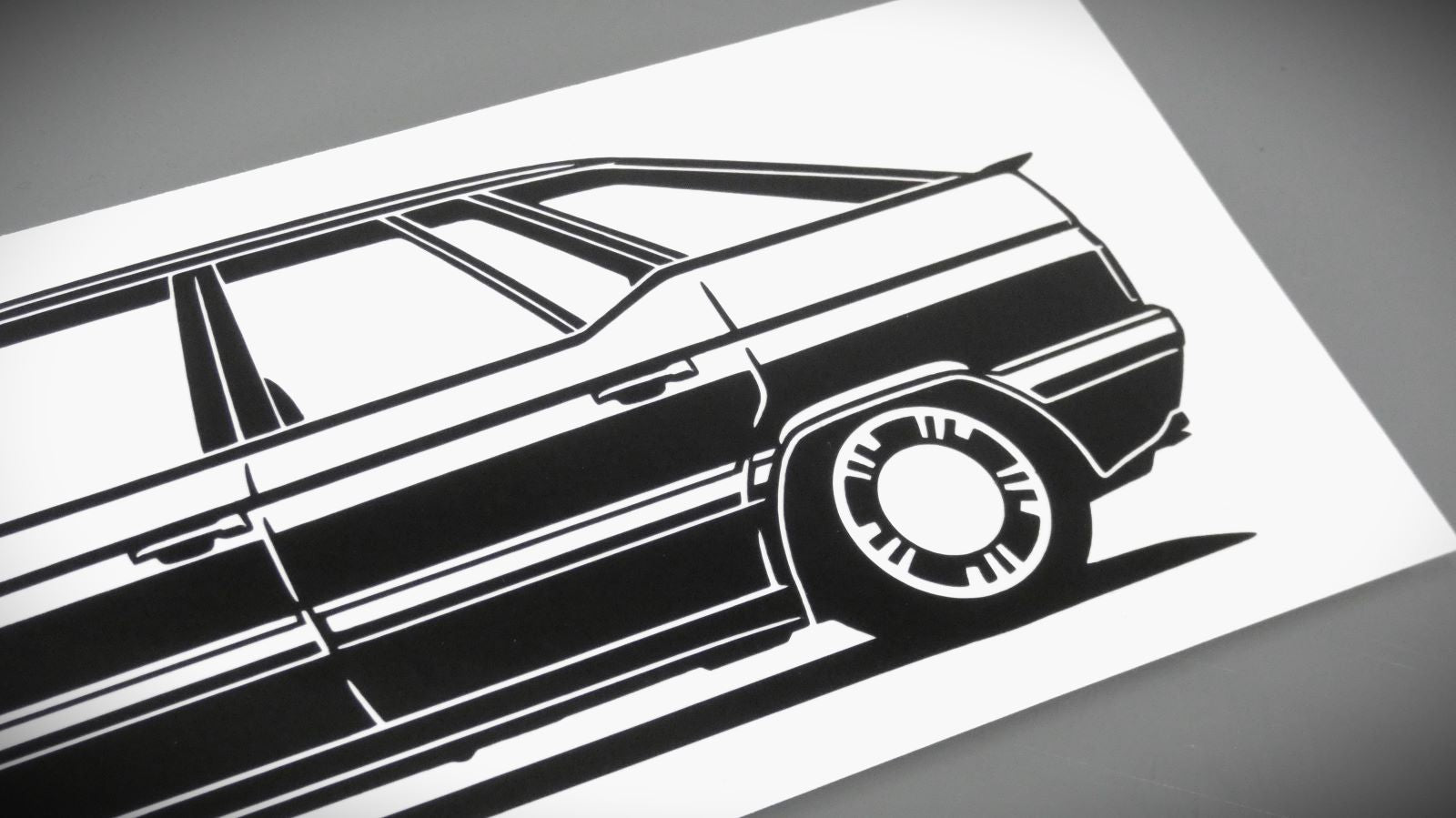 Citroen XM Y4 Italia Felge Aufkleber Sticker Silhouette Detailansicht Heck