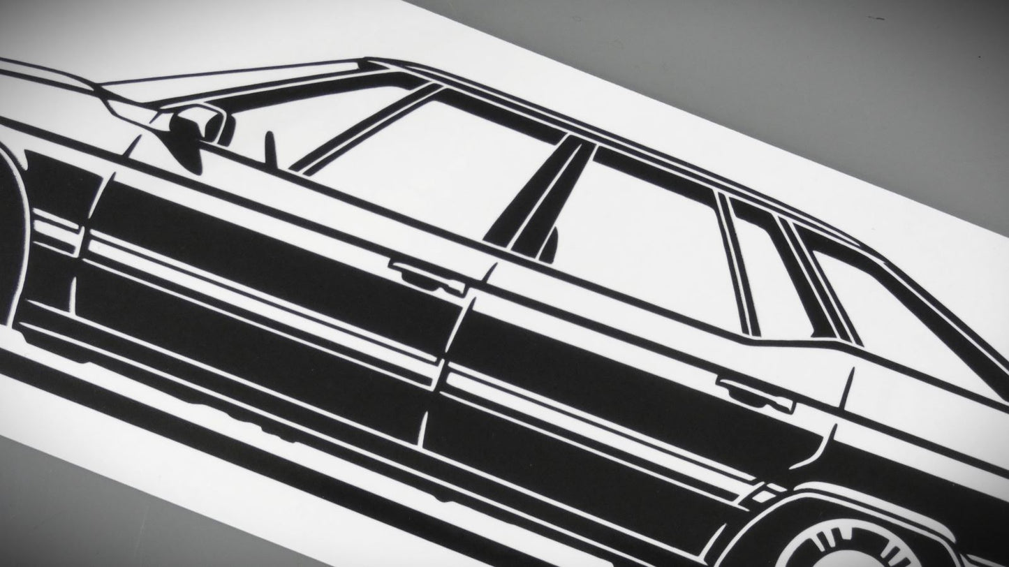 Citroen XM Y4 Italia Felge Aufkleber Sticker Silhouette Detailansicht