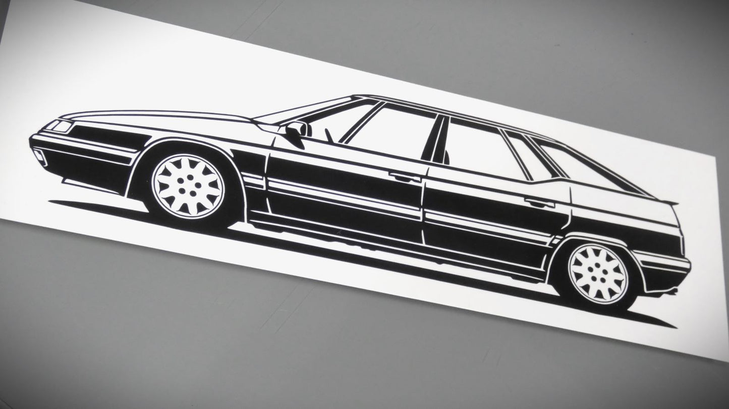 Citroen XM Y4 Monte Carlo Felge Aufkleber Sticker Silhouette Seitenansicht Links