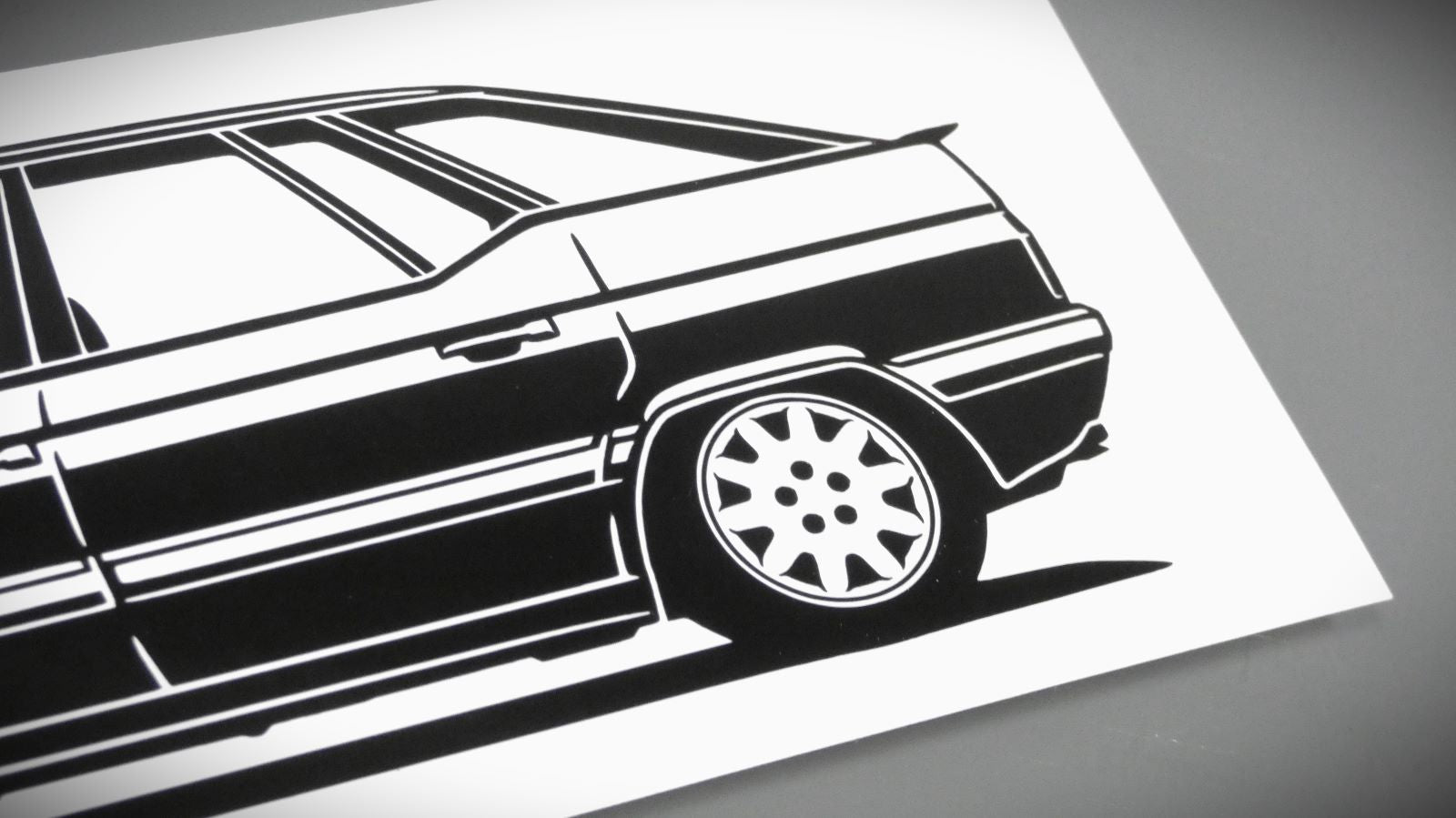 Citroen XM Y4 Monte Carlo Felge Aufkleber Sticker Silhouette Detailansicht Heck