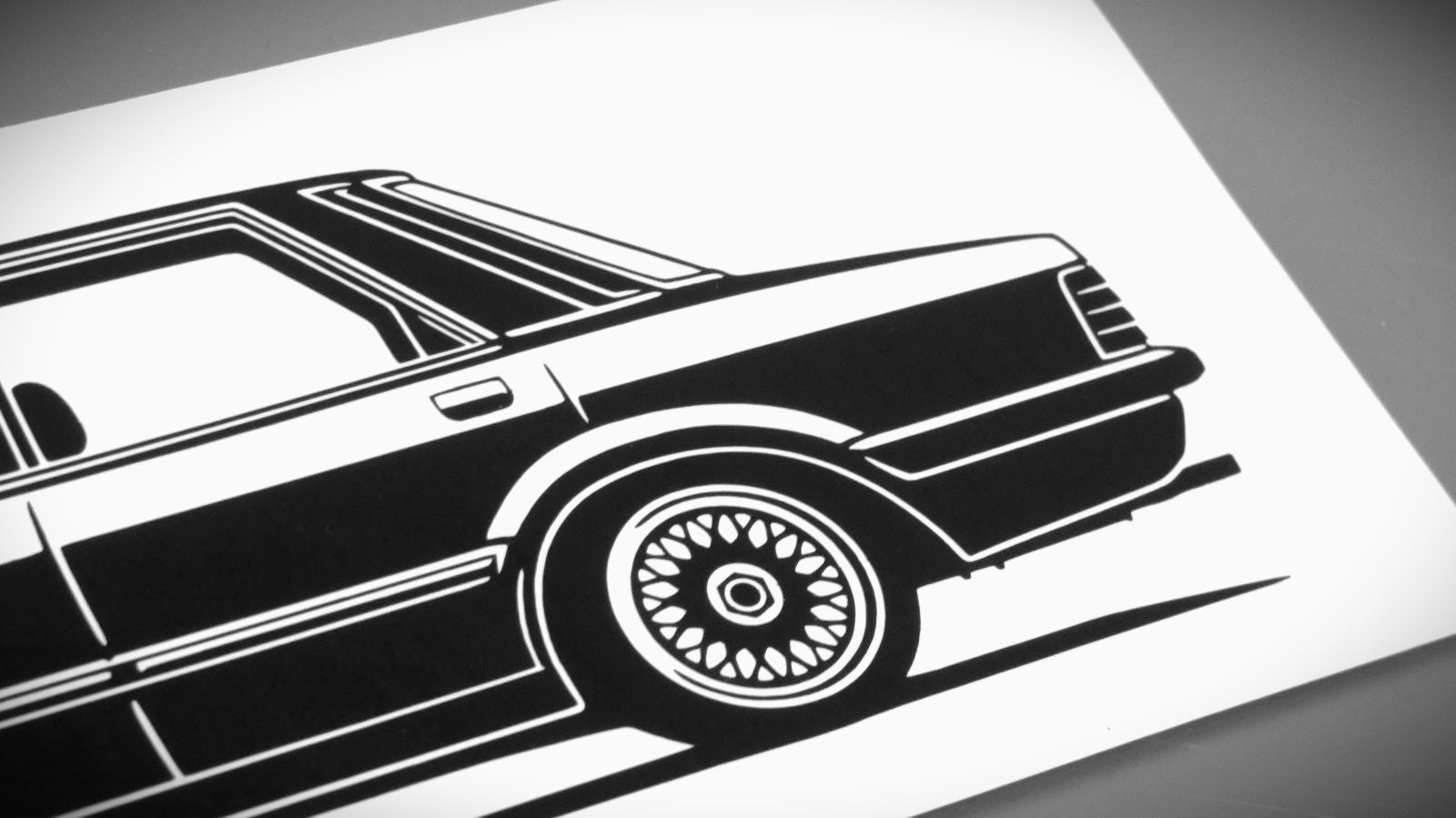 Ford Taunus TC 80 Aufkleber Sticker Silhouette Detailansicht Heck