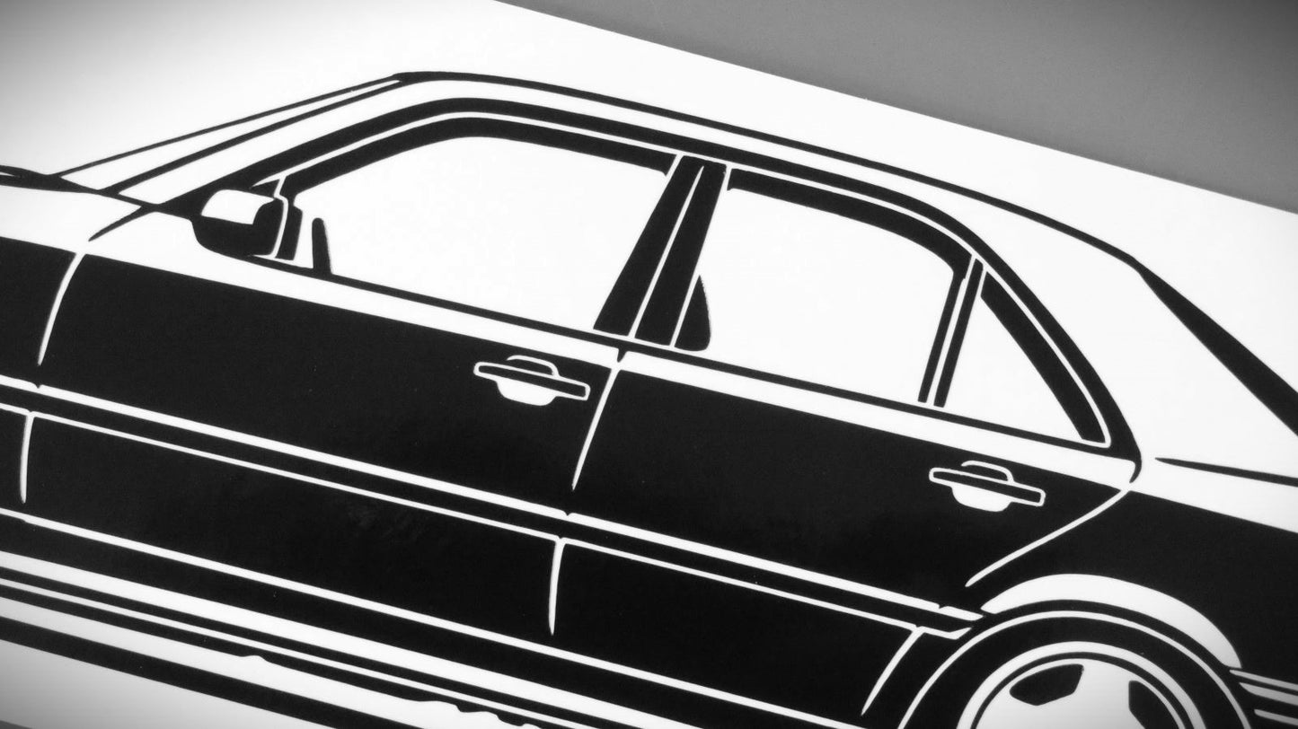 Mercedes Benz W202 C36 AMG C-Klasse Aufkleber Sticker Silhouette Detailansicht