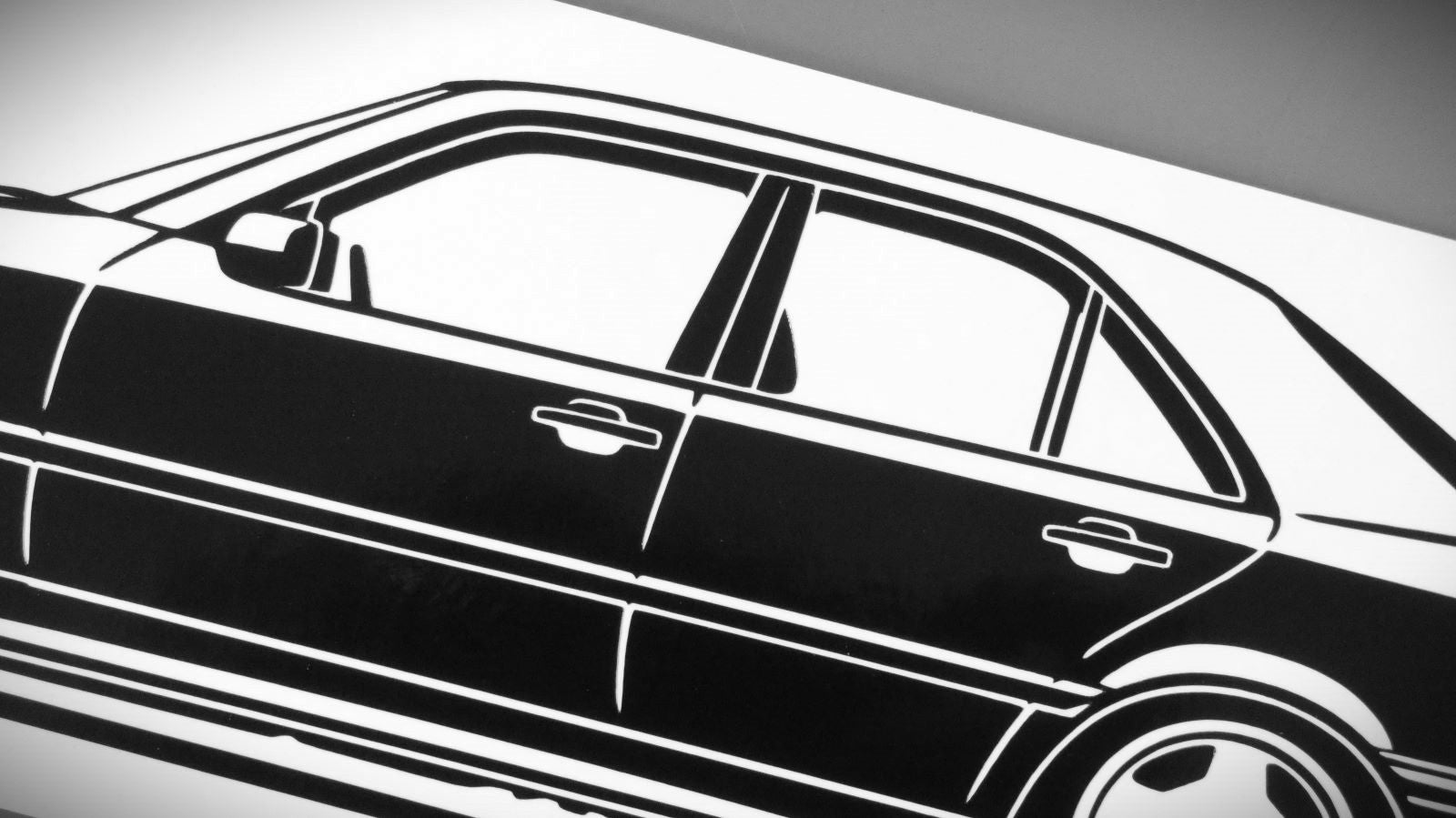 Mercedes Benz W202 C36 AMG C-Klasse Aufkleber Sticker Silhouette Detailansicht