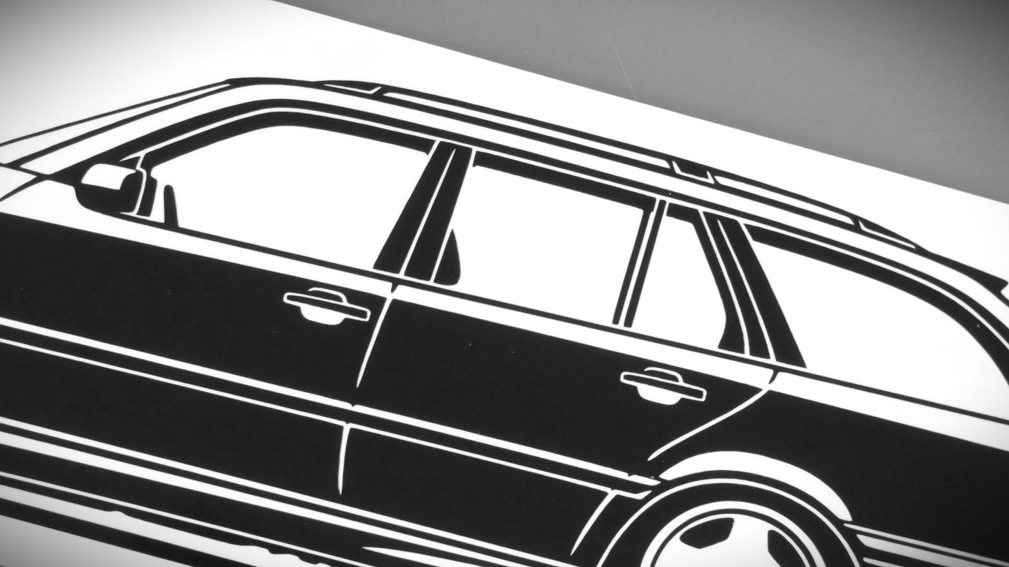 Mercedes Benz S202 C43 AMG T-Modell Aufkleber Sticker Silhouette Detailansicht