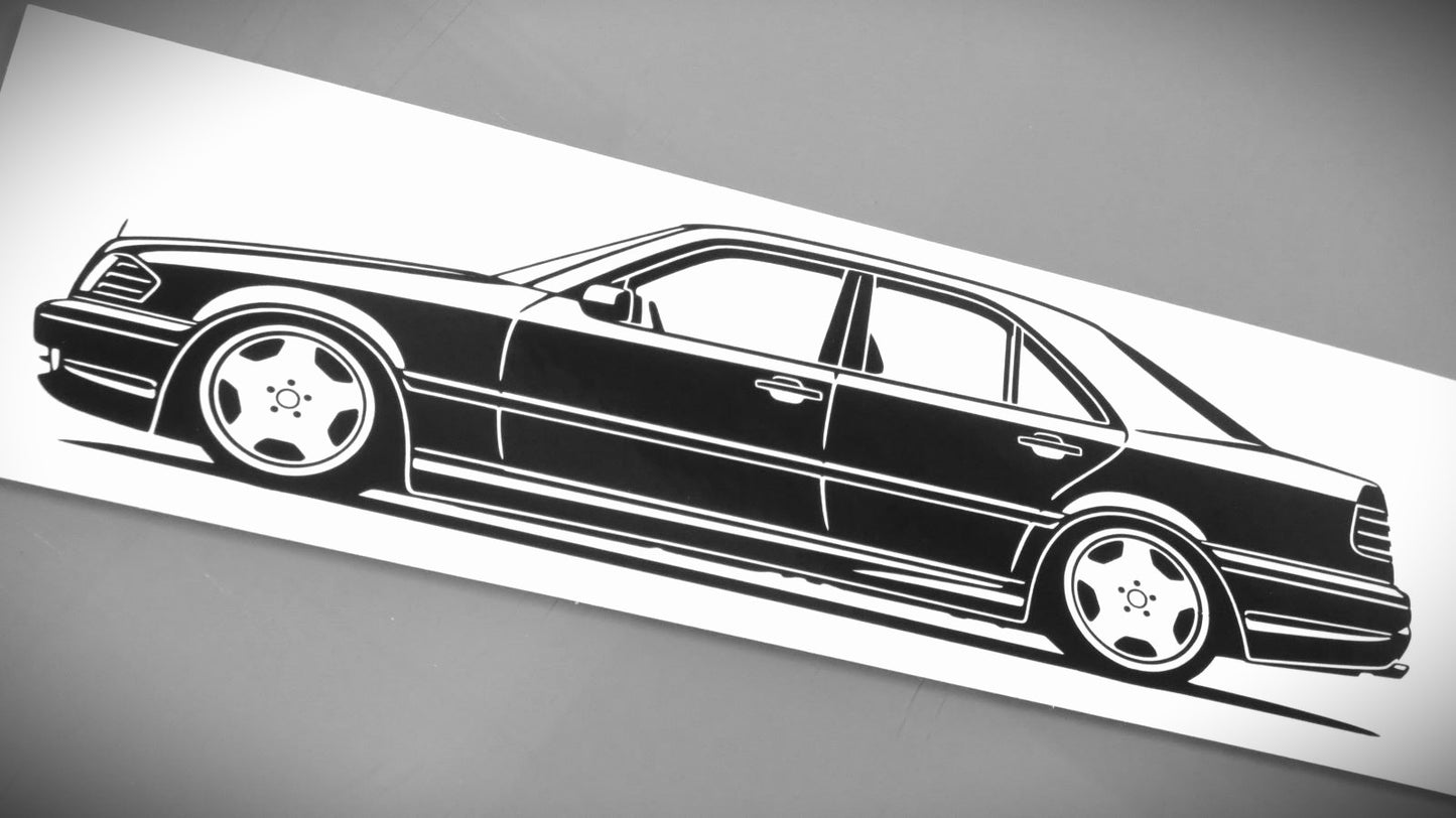 Mercedes Benz W202 C43 AMG C-Klasse Aufkleber Sticker Silhouette Fahrzeugansicht Links