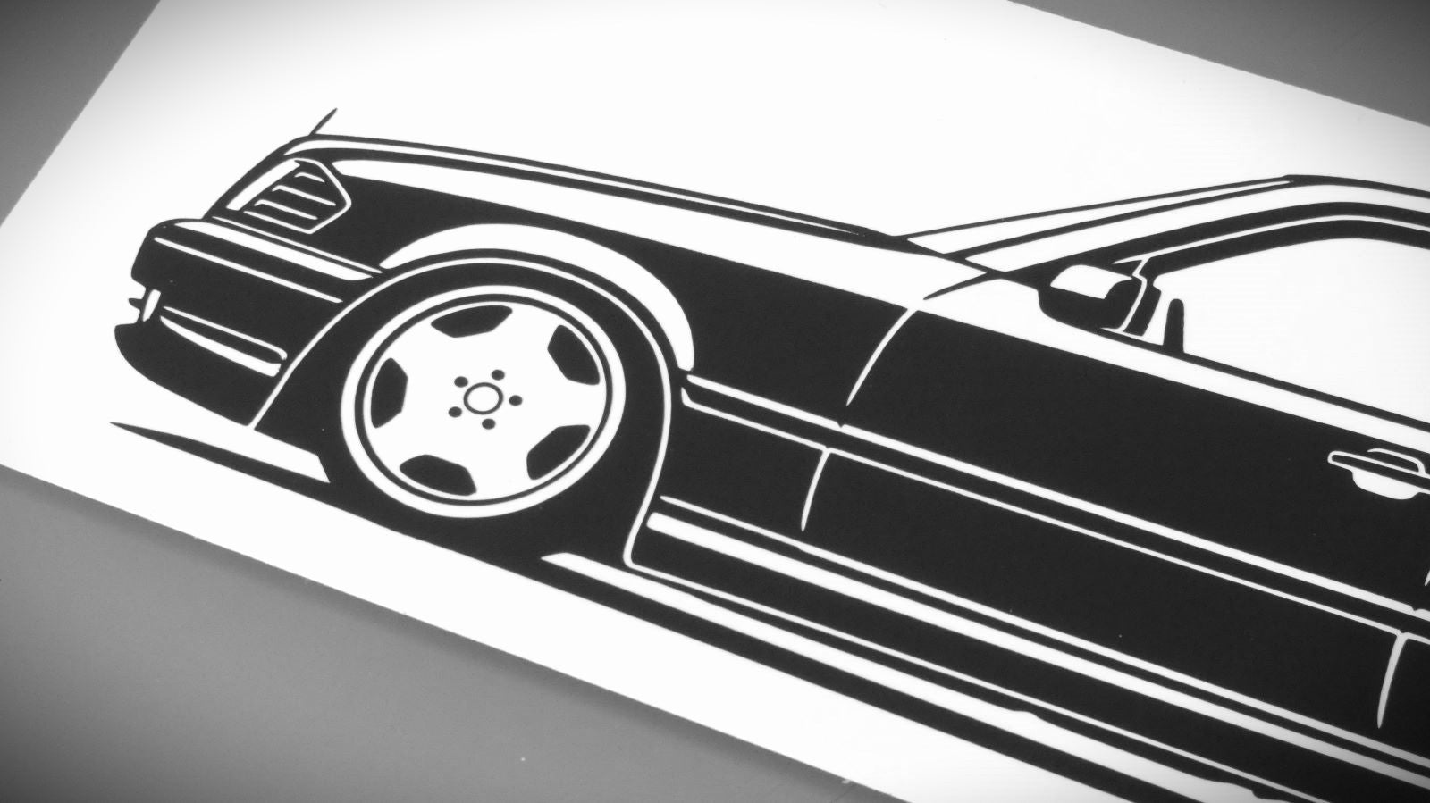 Mercedes Benz W202 C43 AMG C-Klasse Aufkleber Sticker Silhouette Detailansicht Front