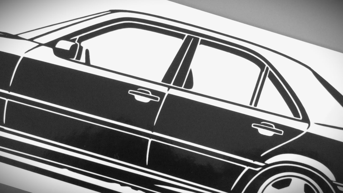 Mercedes Benz W202 C43 AMG C-Klasse Aufkleber Sticker Silhouette Detailansicht