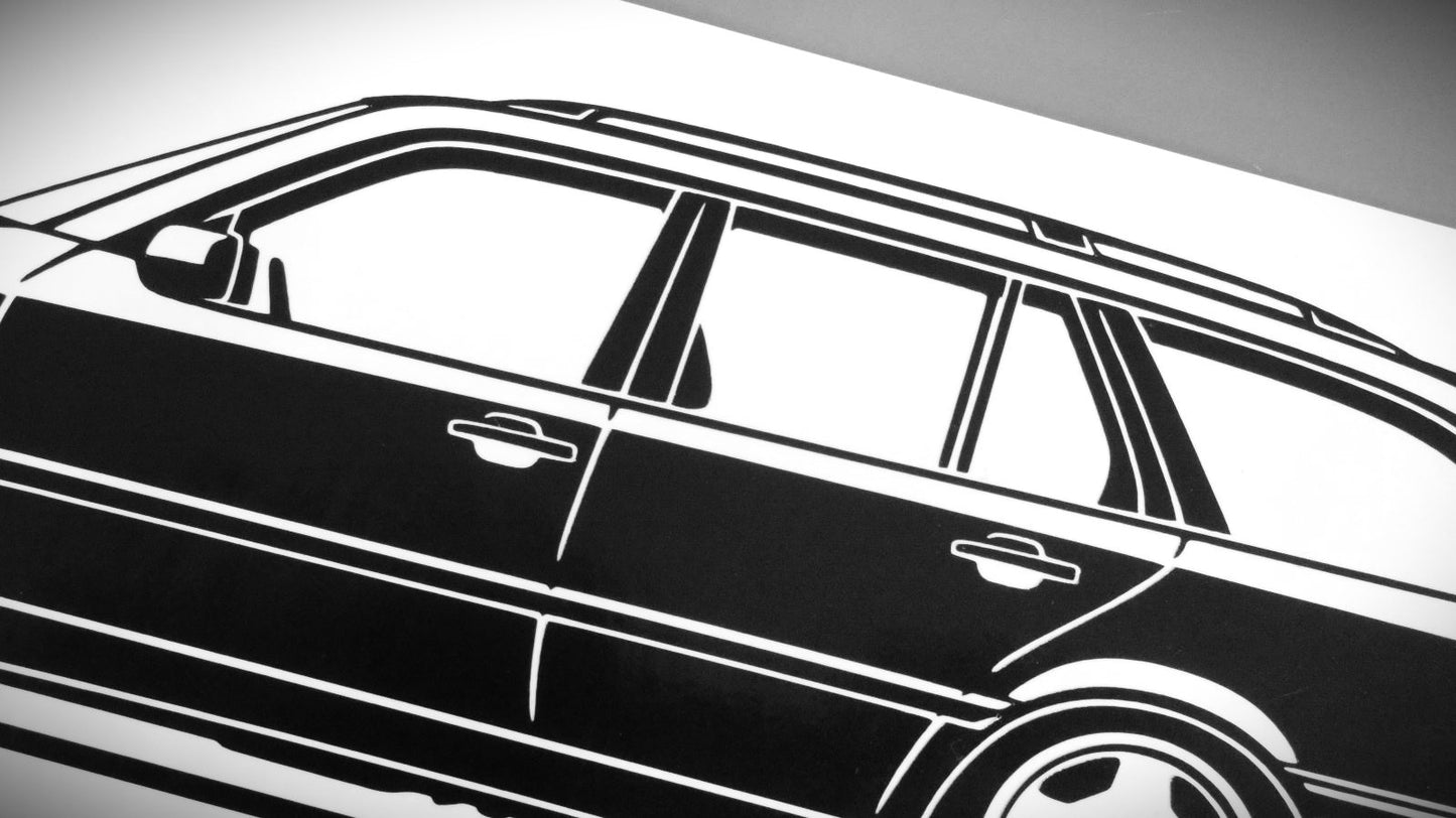 Mercedes Benz S202 C-Klasse T-Modell Aufkleber Sticker Silhouette Detailansicht