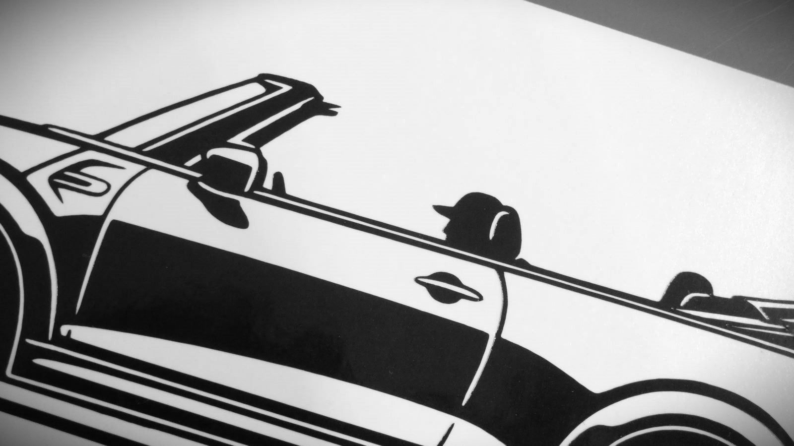 Mini Cooper S Cabrio Frontscheibenaufkleber Sticker Silhouette Detailansicht