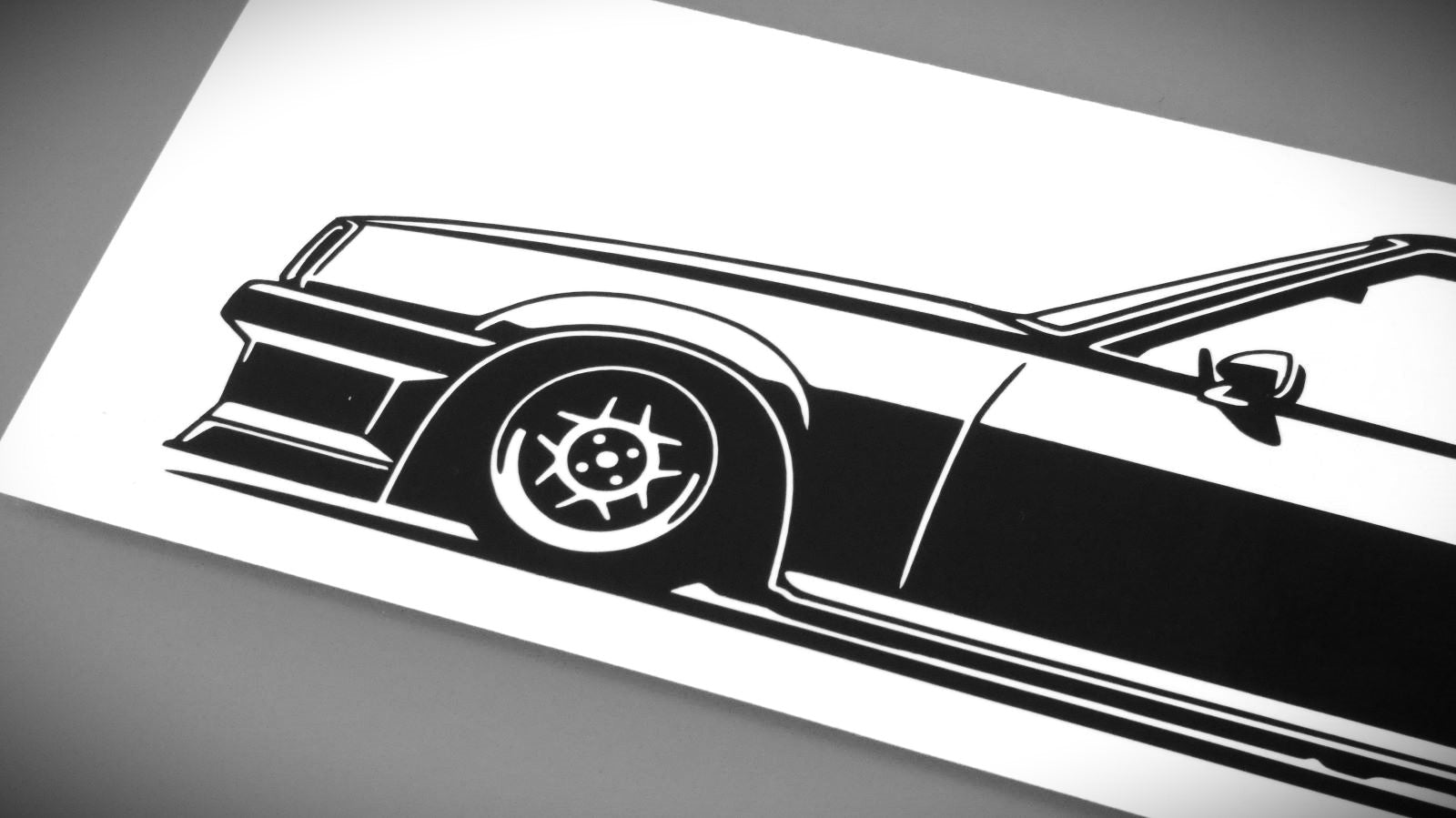 Opel Manta B GTE Tuning Aufkleber Sticker Silhouette Detailansicht Front