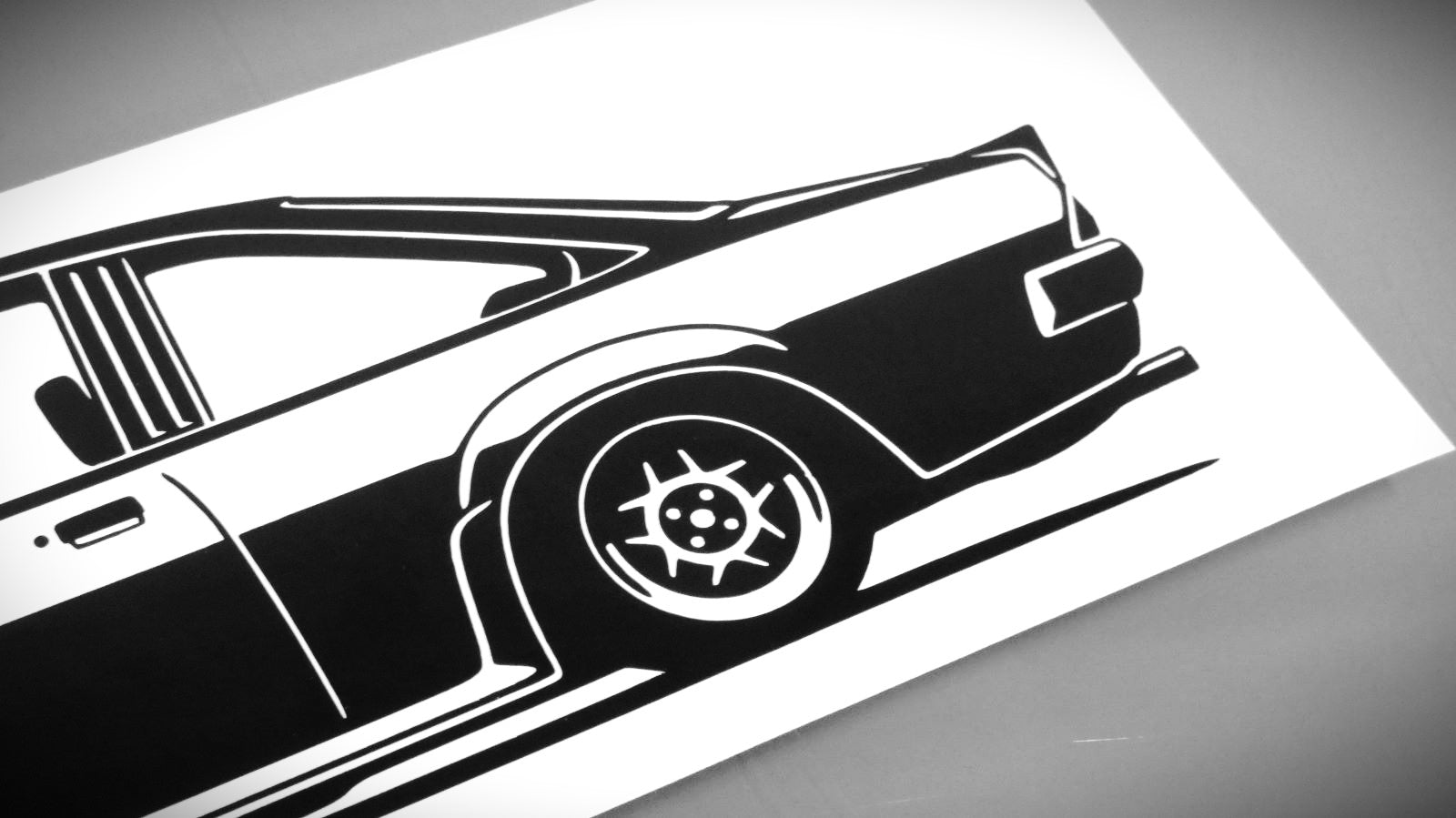 Opel Manta B GTE Tuning Aufkleber Sticker Silhouette Detailansicht Heck