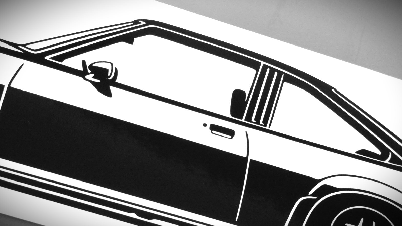 Opel Manta B GTE Tuning Aufkleber Sticker Silhouette Detailansicht