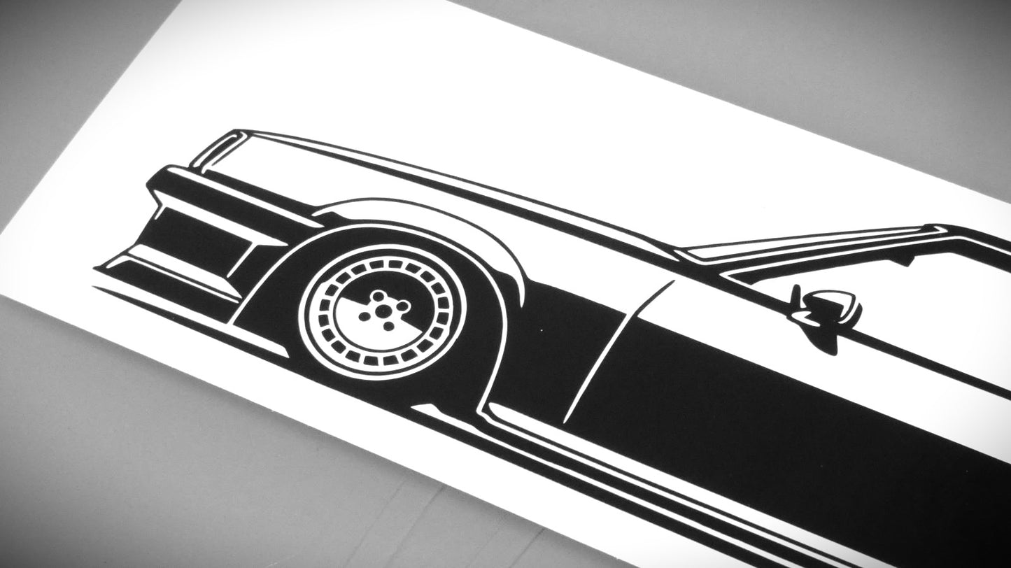 Opel Manta B GTE GSi Schmidt TH Line Aufkleber Sticker Silhouette Detailansicht Front