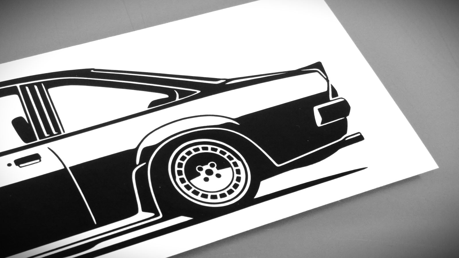 Opel Manta B GTE GSi Schmidt TH Line Aufkleber Sticker Silhouette Detailansicht Heck