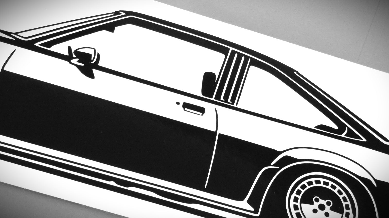 Opel Manta B GTE GSi Schmidt TH Line Aufkleber Sticker Silhouette Detailansicht