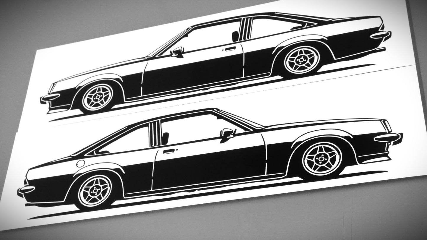 Opel Manta B 76" GTE Serie 1 ATS Classic // Silhouette Sticker - STiCKAR. automotive