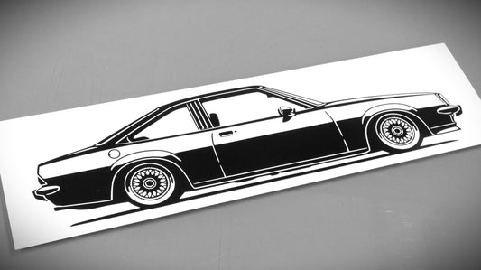 Opel Manta B GTE Serie 1 Tuning Aufkleber Sticker Silhouette Fahrzeugansicht Rechts