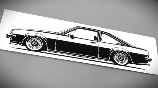 Opel Manta B GTE Tuning Aufkleber Sticker Silhouette Fahrzeugansicht Links