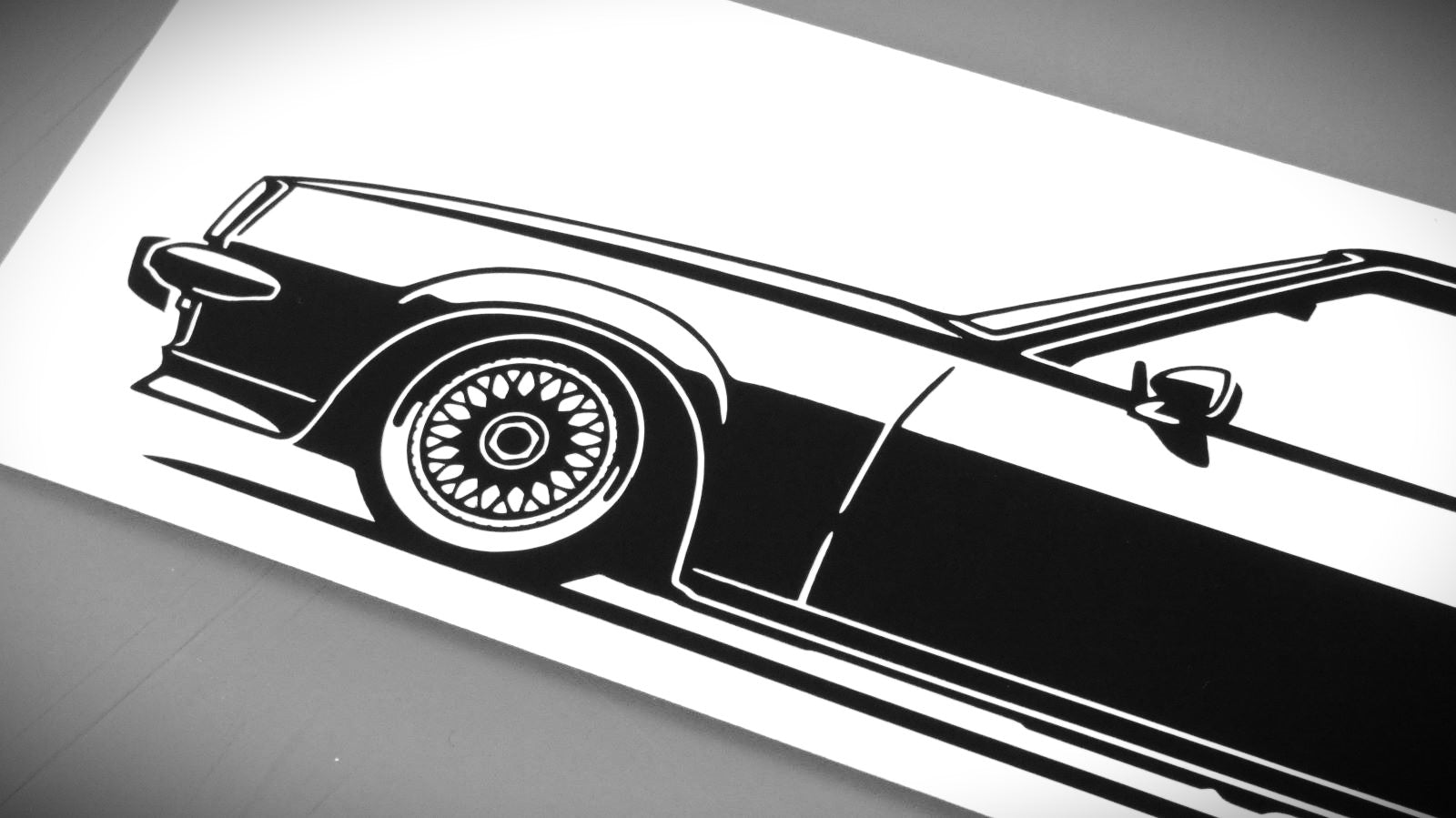Opel Manta B GTE Serie 1 Tuning Aufkleber Sticker Silhouette Detailansicht Front