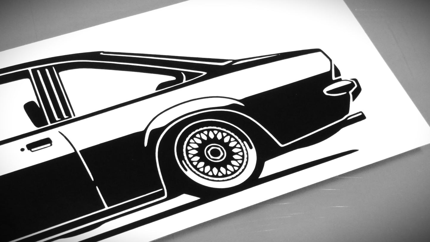 Opel Manta B GTE Serie 1 Tuning Aufkleber Sticker Silhouette Detailansicht Heck