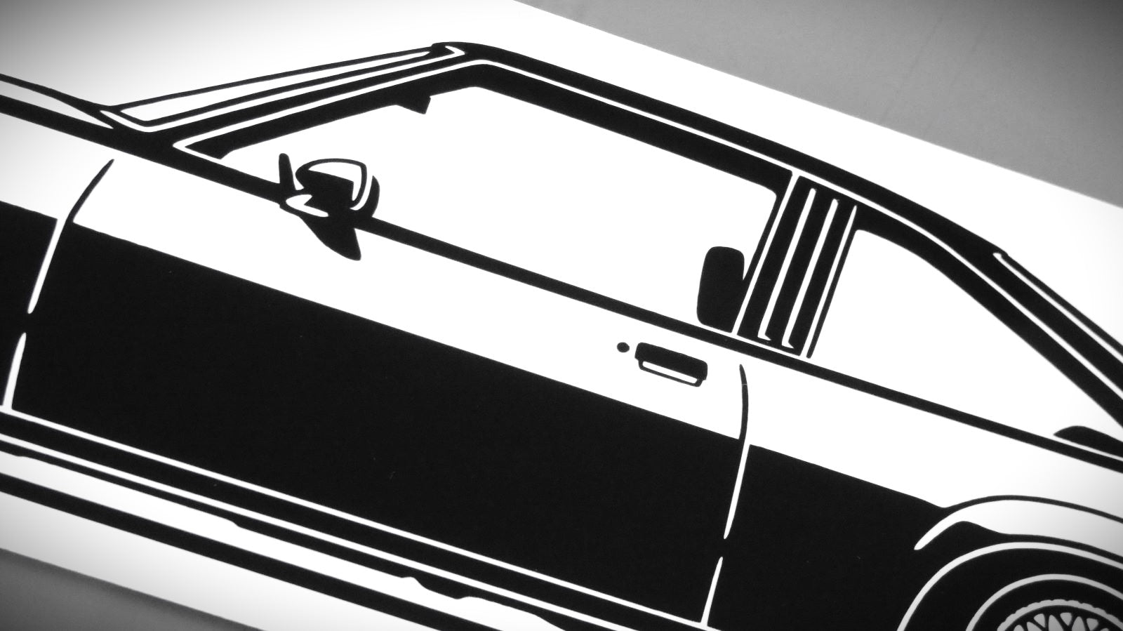 Opel Manta B GTE Serie 1 Tuning Aufkleber Sticker Silhouette Detailansicht
