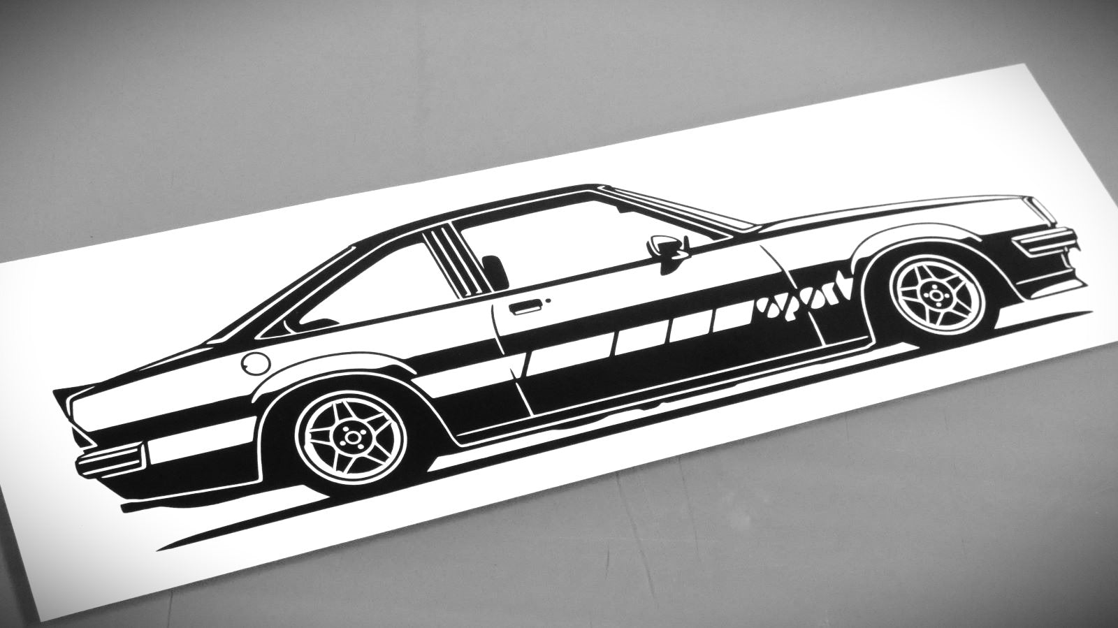 Opel Manta B GTE Sport Aufkleber Sticker Silhouette Fahrzeugansicht Rechts