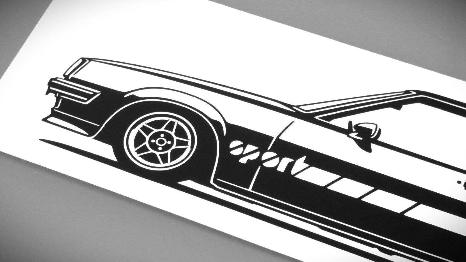 Opel Manta B GTE Sport Aufkleber Sticker Silhouette Detailansicht Front