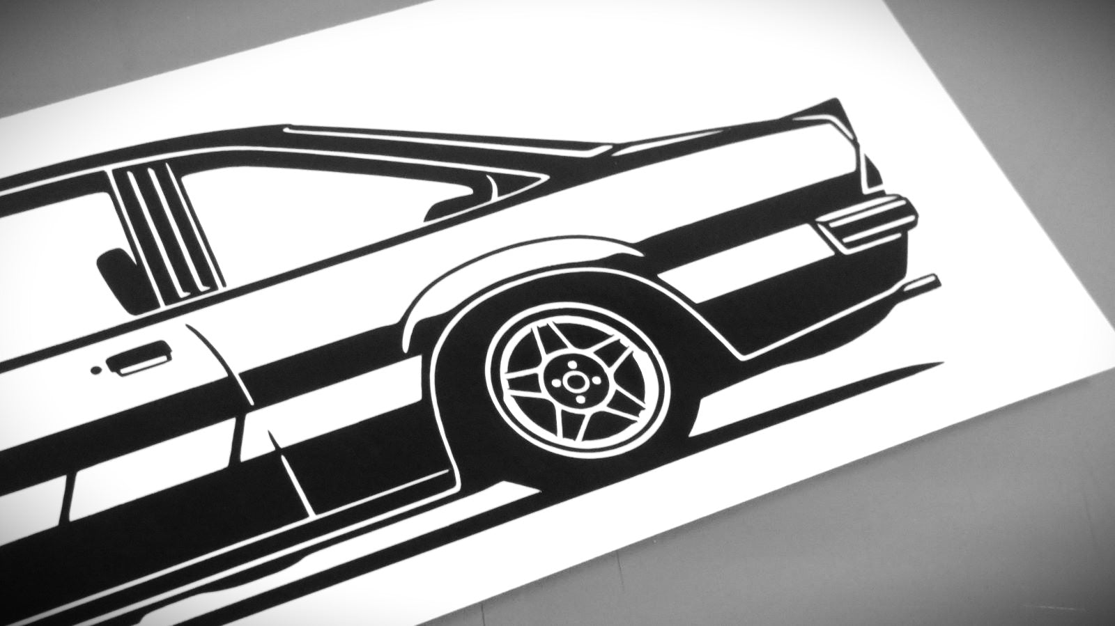 Opel Manta B GTE Sport Aufkleber Sticker Silhouette Detailansicht Heck