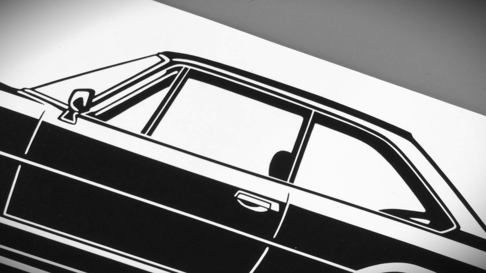 Peugeot 504 Coupé Aufkleber Sticker Silhouette Detailansicht