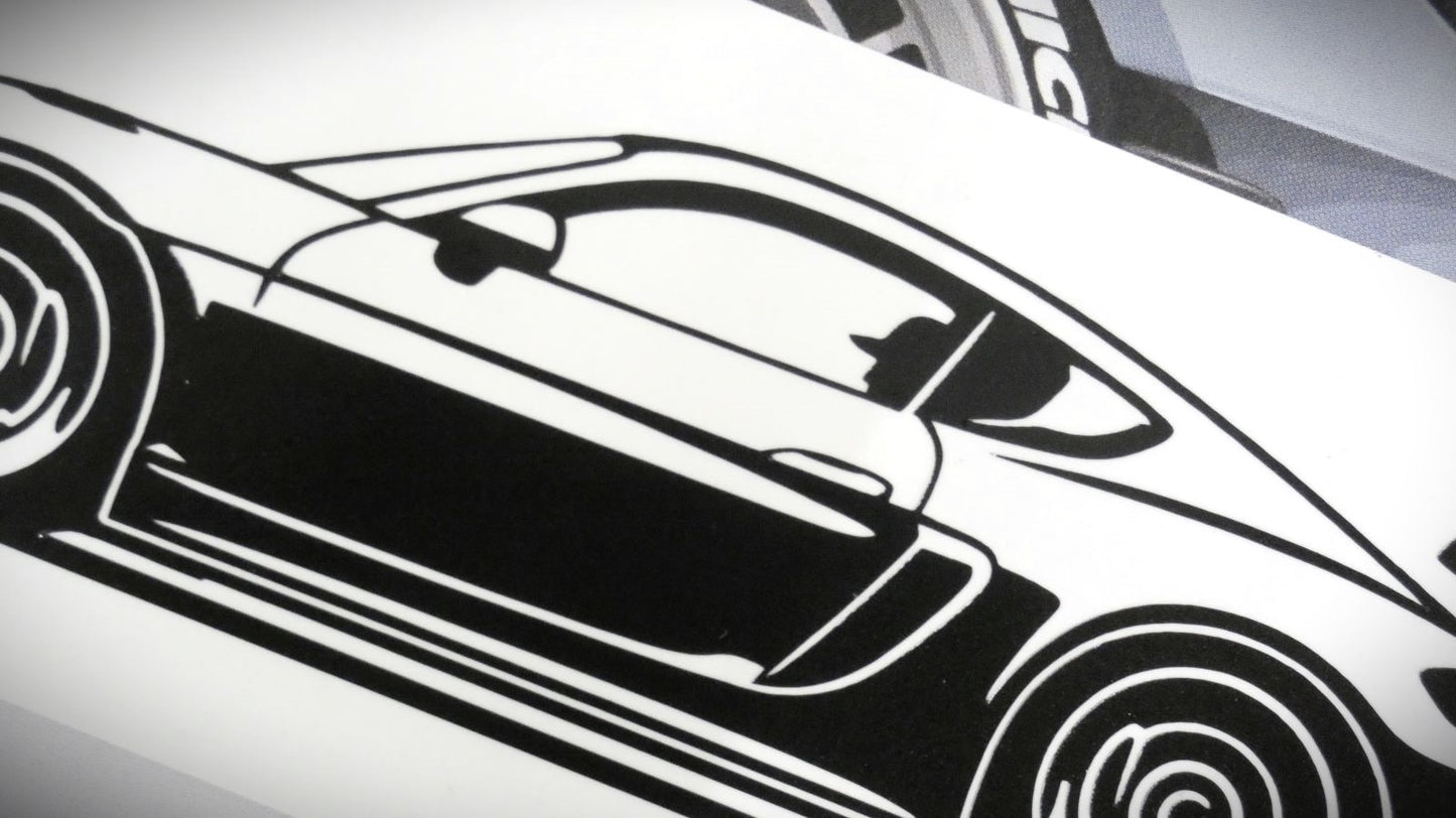 Porsche 718 Cayman GT4 RS  Frontscheibenaufkleber Sticker Silhouette Detailansicht