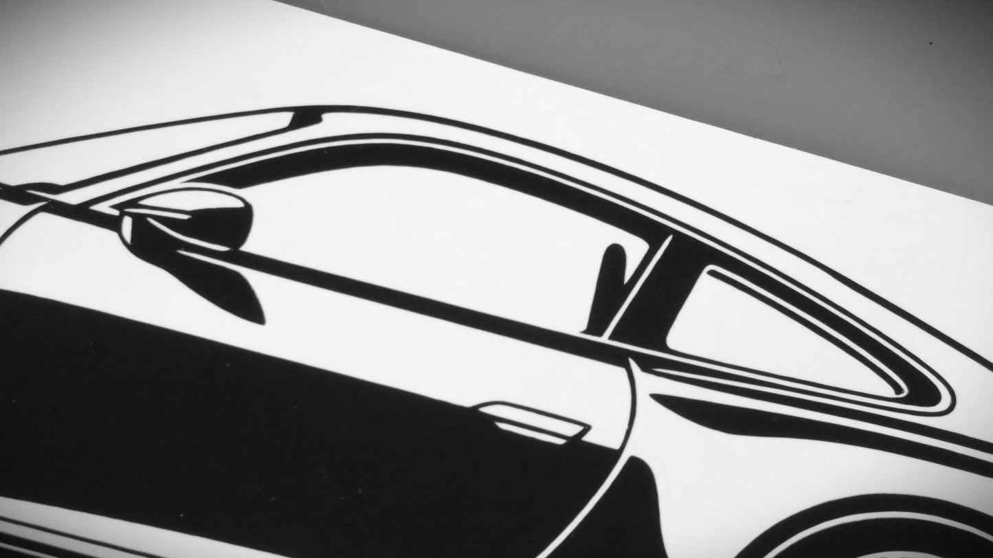 Porsche 911 992 GT3 Touring Aufkleber Sticker Silhouette Detailansicht