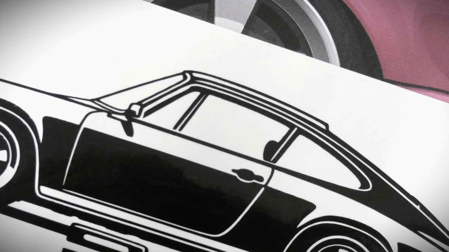 Porsche 911 Carrera F Modell  Frontscheibenaufkleber Sticker Silhouette Detailansicht