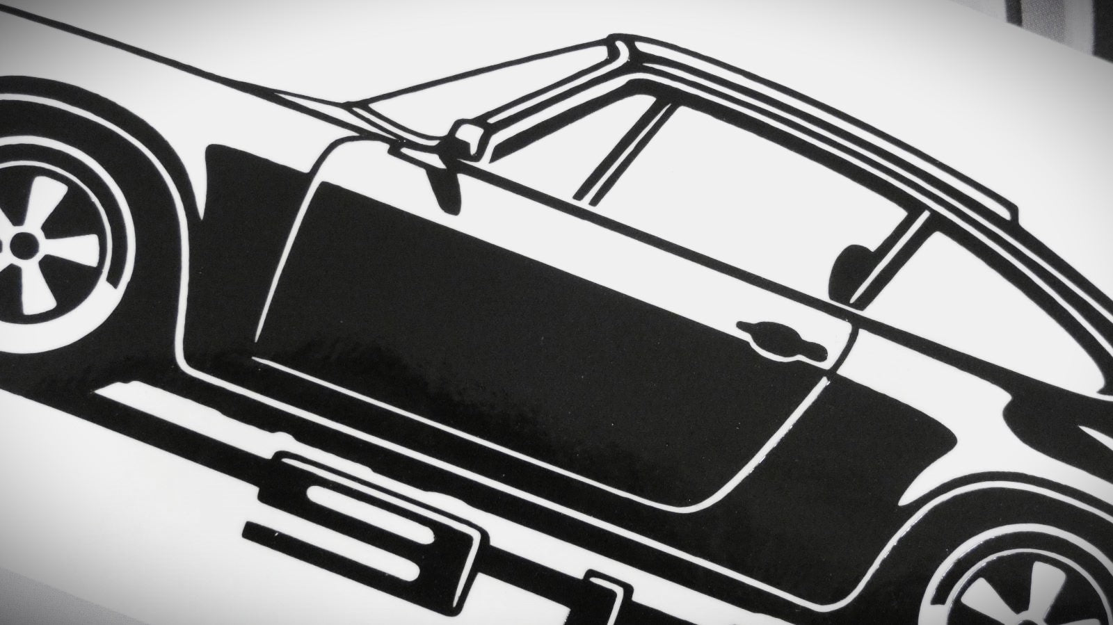 Porsche 911 Carrera RS F Modell  Frontscheibenaufkleber Sticker Silhouette Detailansicht