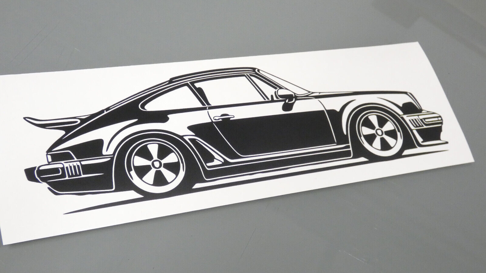 Singer Porsche 930 Turbo Aufkleber Sticker Silhouette Fahrzeugseitenansicht Rechts
