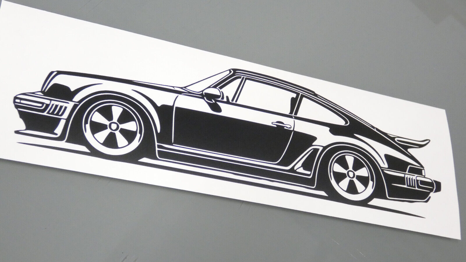 Singer Porsche 930 Turbo Aufkleber Sticker Silhouette Fahrzeugseitenansicht Links
