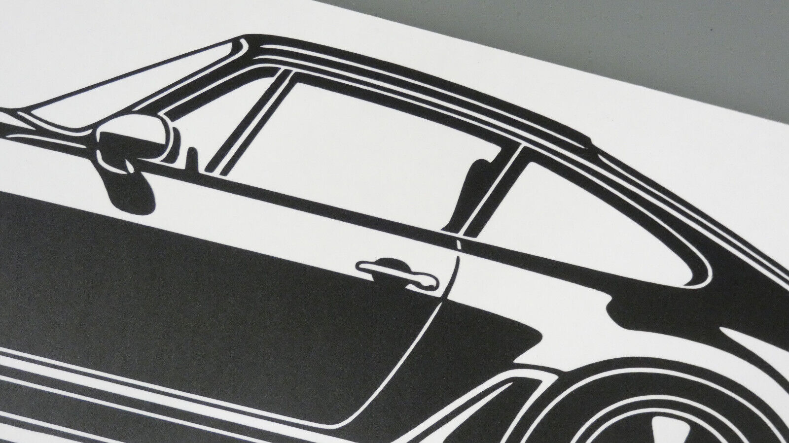 Singer Porsche 930 Turbo Aufkleber Sticker Silhouette Detailansicht