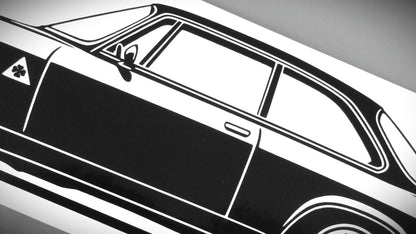 alfa romeo giulia gta aufkleber sticker silhouette detailansicht 