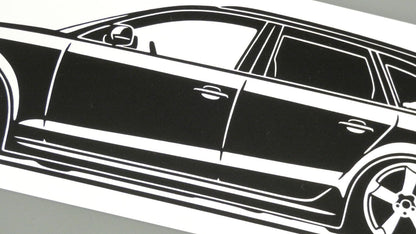 audi a4 b8 avant facelift rotor felgen aufkleber sticker silhouette detailansicht