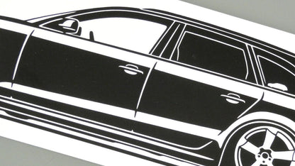 audi a4 b8 avant rotor felgen aufkleber sticker silhouette detailansicht 
