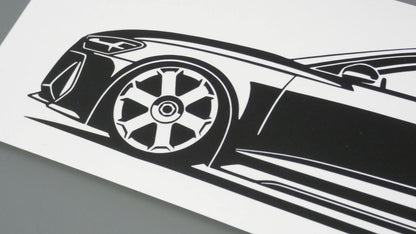 audi rs6 c8 avant aufkleber sticker silhouette detailansicht front