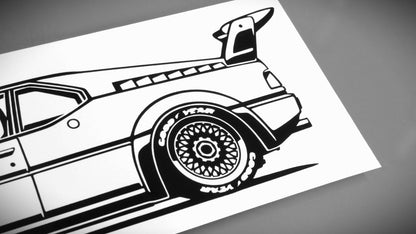 BMW E26 M1 ProCar // Silhouette Sticker - STiCKAR. automotive