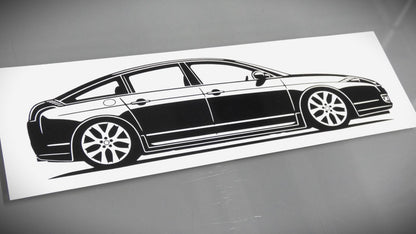 Citroen C6 Facelift Aufkleber Sticker Silhouette Fahrzeugseitenansicht Rechts