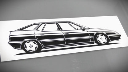 Citroen XM Y4 Etoile Felge Aufkleber Sticker Silhouette Seitenansicht Rechts