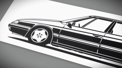 Citroen XM Y4 Etoile Felge Aufkleber Sticker Silhouette Detailansicht Front