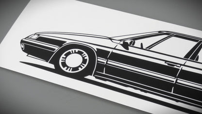 Citroen XM Y4 Italia Felge Aufkleber Sticker Silhouette Detailansicht Front