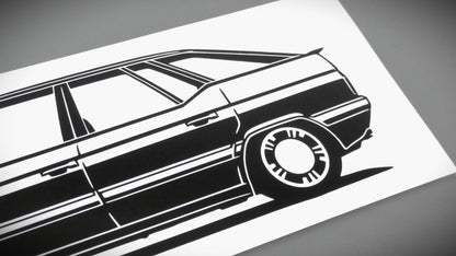 Citroen XM Y4 Italia Felge Aufkleber Sticker Silhouette Detailansicht Heck