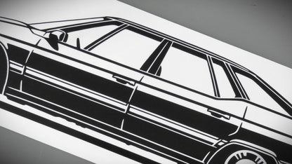 Citroen XM Y4 Italia Felge Aufkleber Sticker Silhouette Detailansicht