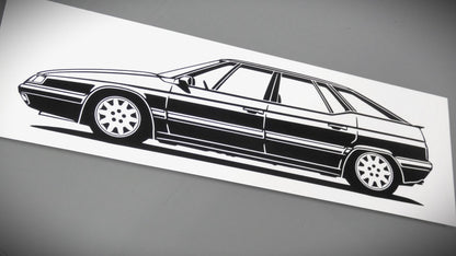 Citroen XM Y4 Monte Carlo Felge Aufkleber Sticker Silhouette Seitenansicht Links