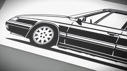 Citroen XM Y4 Monte Carlo Felge Aufkleber Sticker Silhouette Detailansicht Front